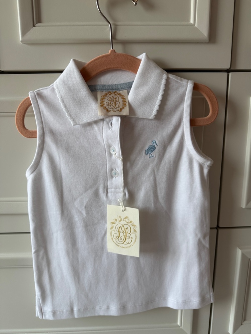 NWT TBBC White Polo 2T